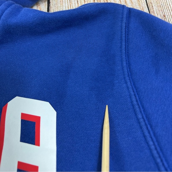 Nike NBA Basketball Phila #21 Embiid Hoodie Sweatshirt Blue Size L - Picture 3 of 9